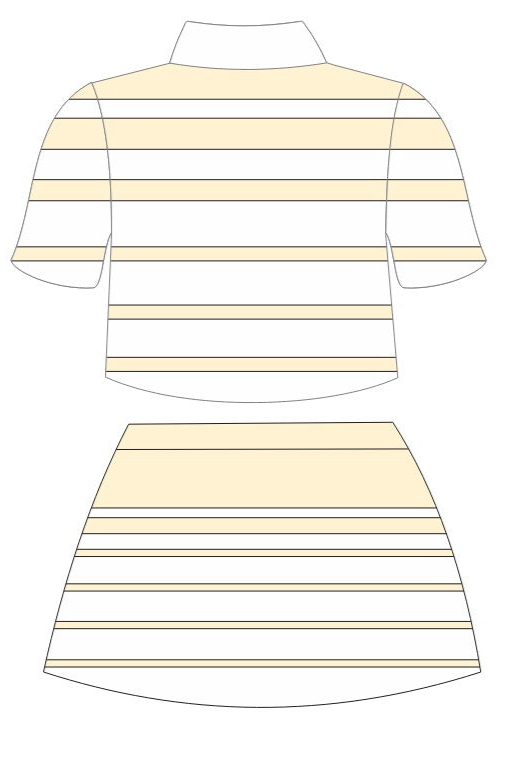 WOMEN’S STRIPE CROPPED POLO