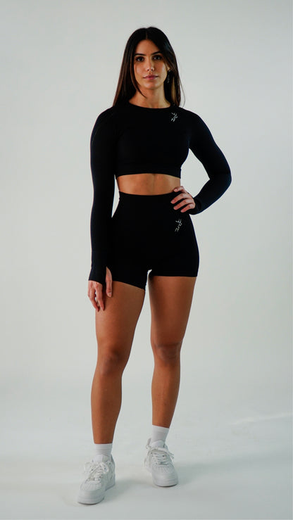 EMPOWER SEAMLESS CROP TOP LONG SLEEVE